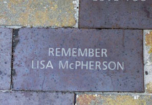 Photo of Jeff's Lisa memorial brick