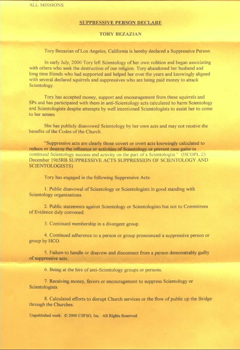 Tory Bezazian declare order