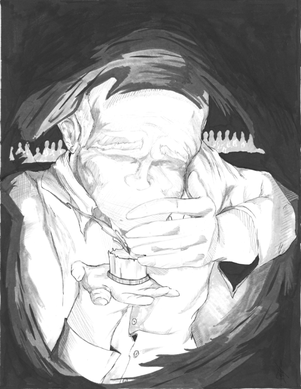 Scientologist blow out candles of mourners